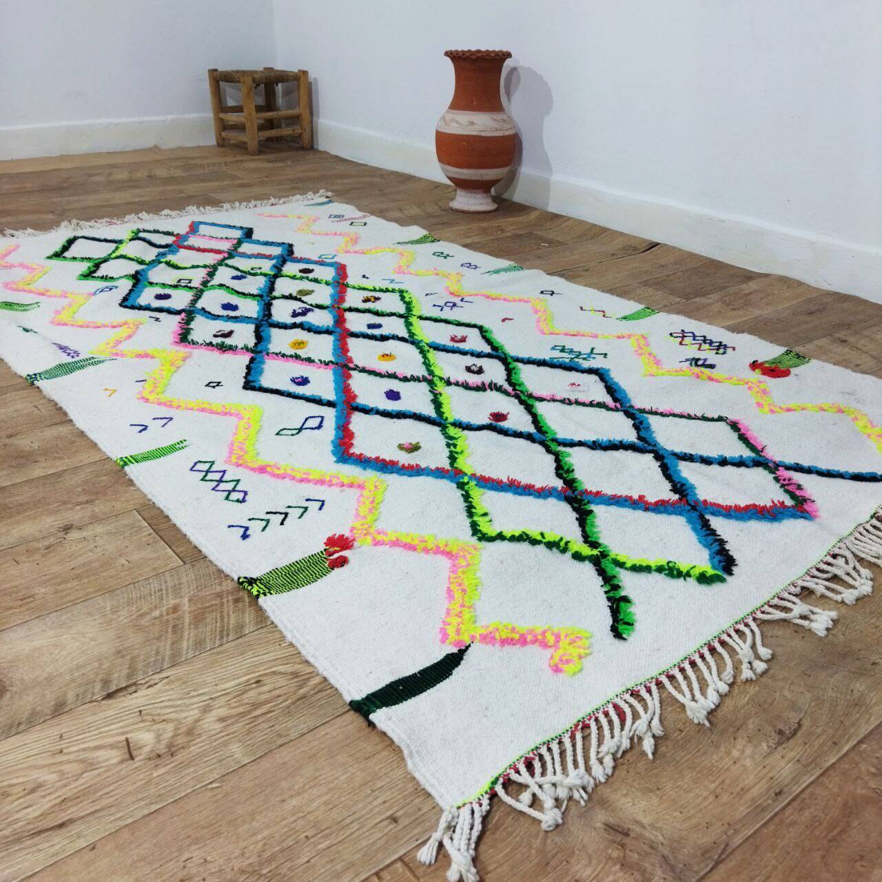 Handmade Moroccan Berber rug 222 x 128 cm