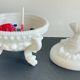 Vintage opaline glass candy dish