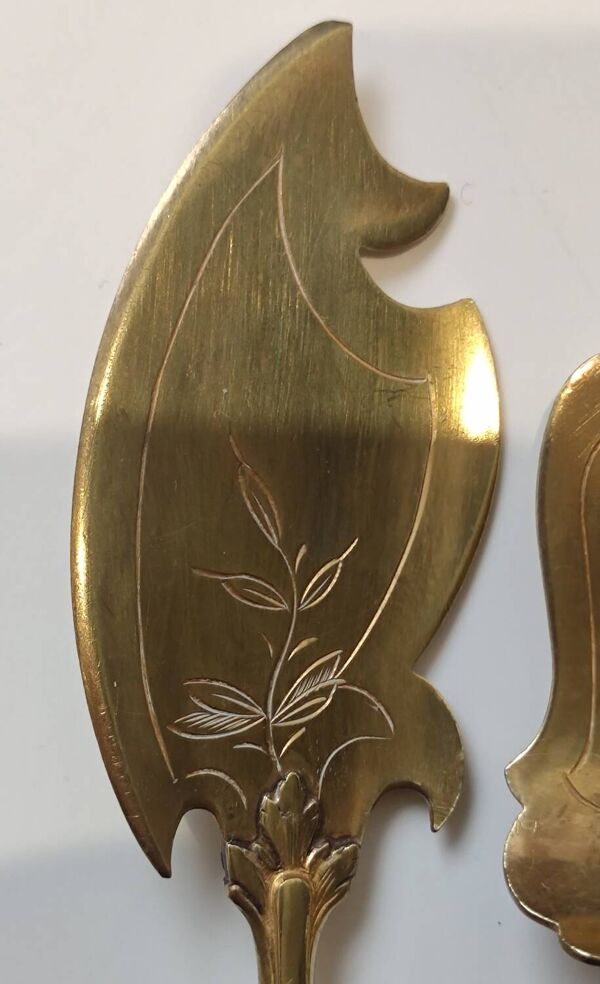 Ancien service  à dessert mignardises 4 pièces argent gaufré poinçon minerve