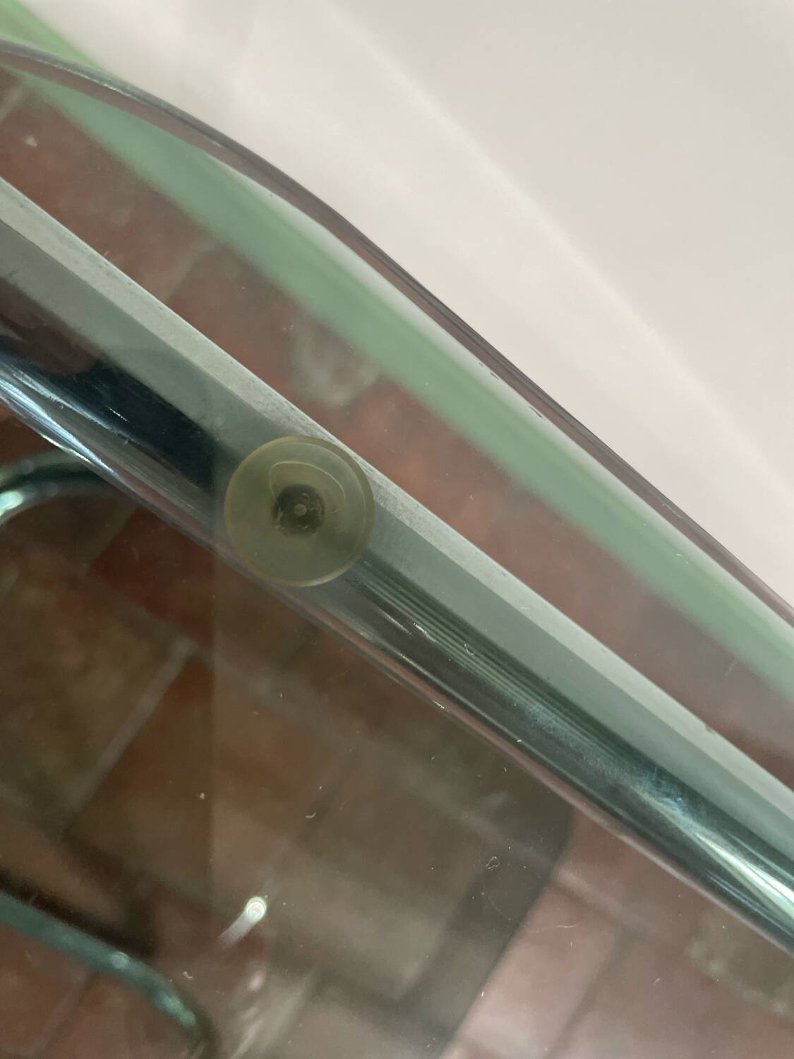 Chrome and smoked glass side table 1970