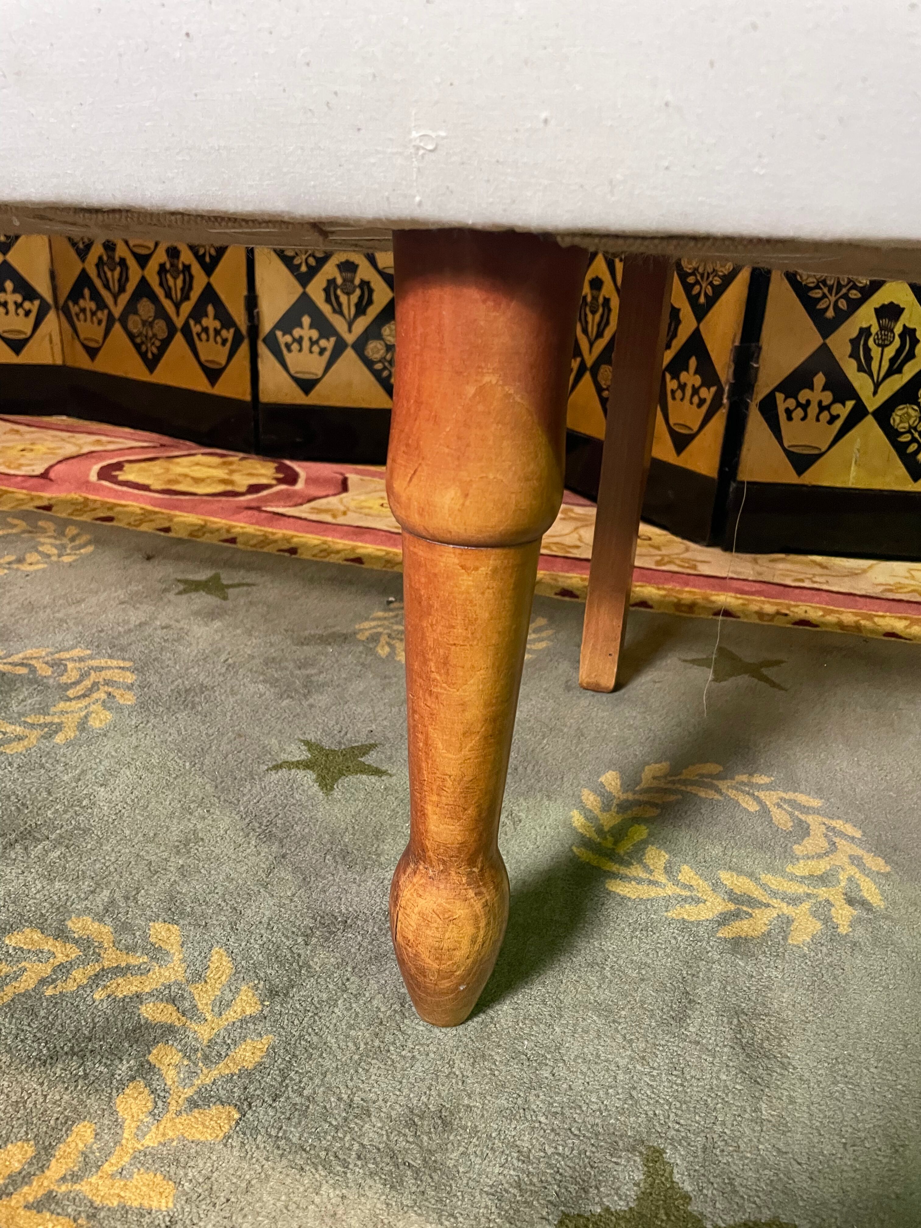 Restored brasserie bistro bench