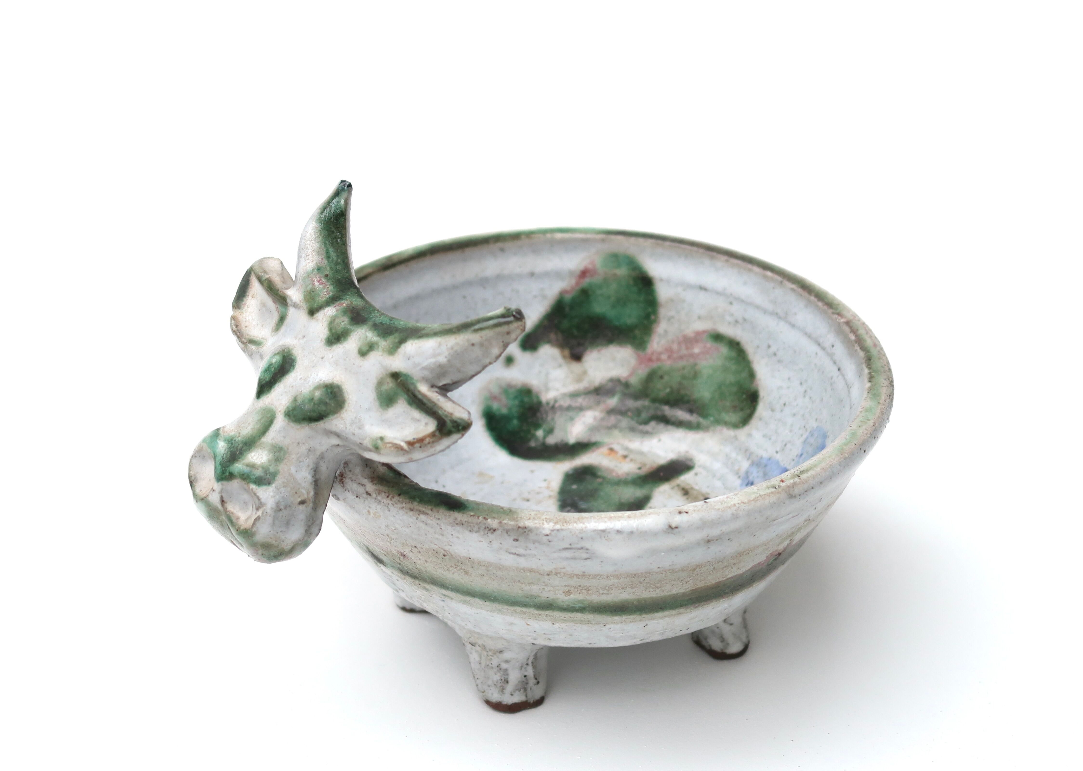 Empty ceramic bull pocket by Albert Thiry, 60s