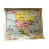 Educational map North America politics June 1950