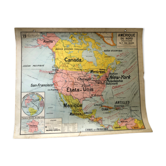 Educational map North America politics June 1950