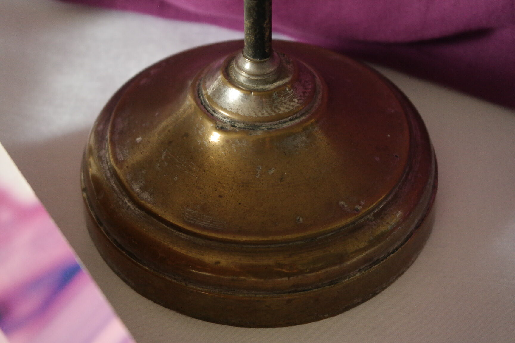 Lampe tulipe articulée art nouveau laiton