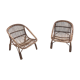 Pair of rattan armchairs