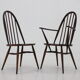 Set of 6 dining windsor chairs by Lucian Ercolani, italy, 1960