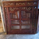 Balinese mirror Indonesia wood, shutters 120x130cm