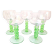 Lot de 5 verres sur pied verts