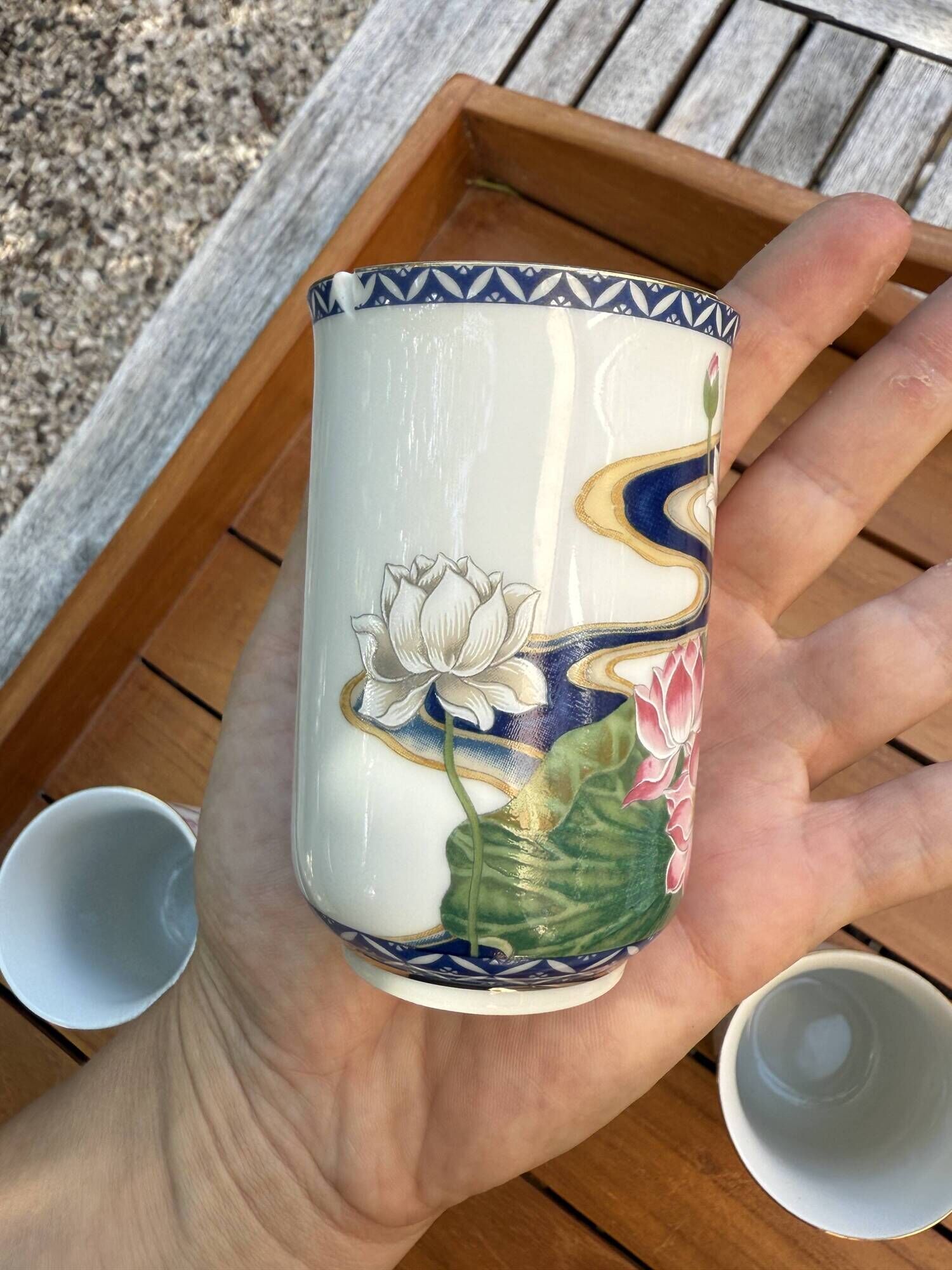 4 tasses japonaises Franklin Porcelain – Édition limitée 1981