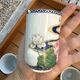 4 tasses japonaises Franklin Porcelain – Édition limitée 1981