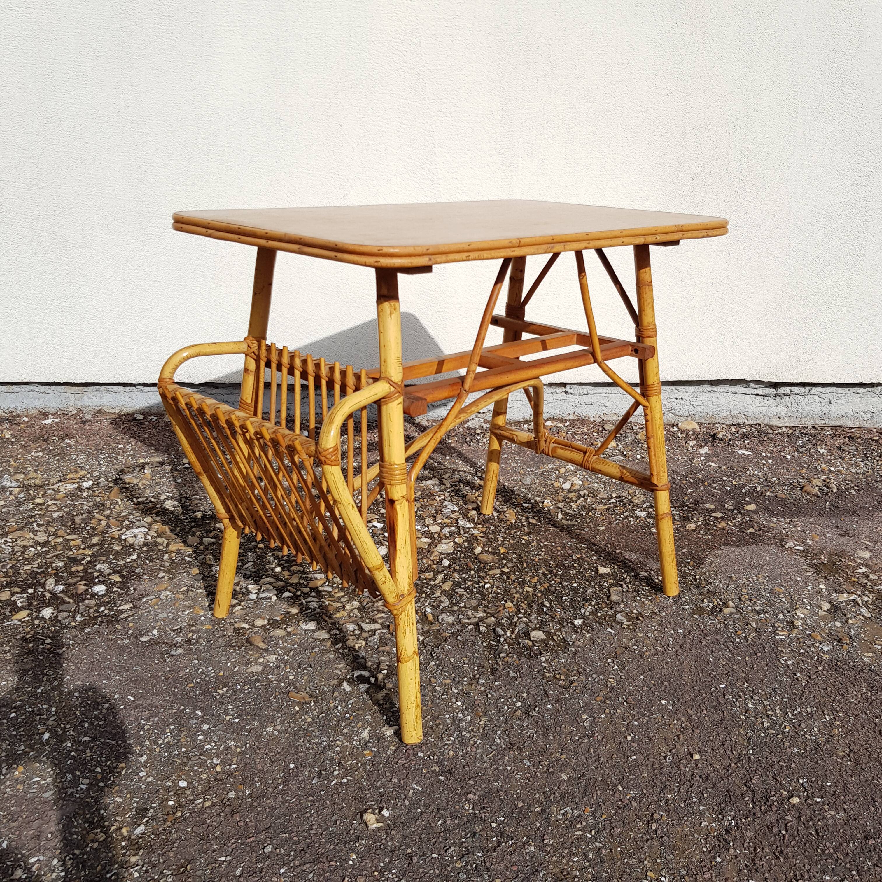 Children's rattan desk