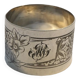White metal towel ring