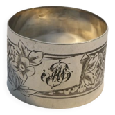 Rond de serviette en métal blanc