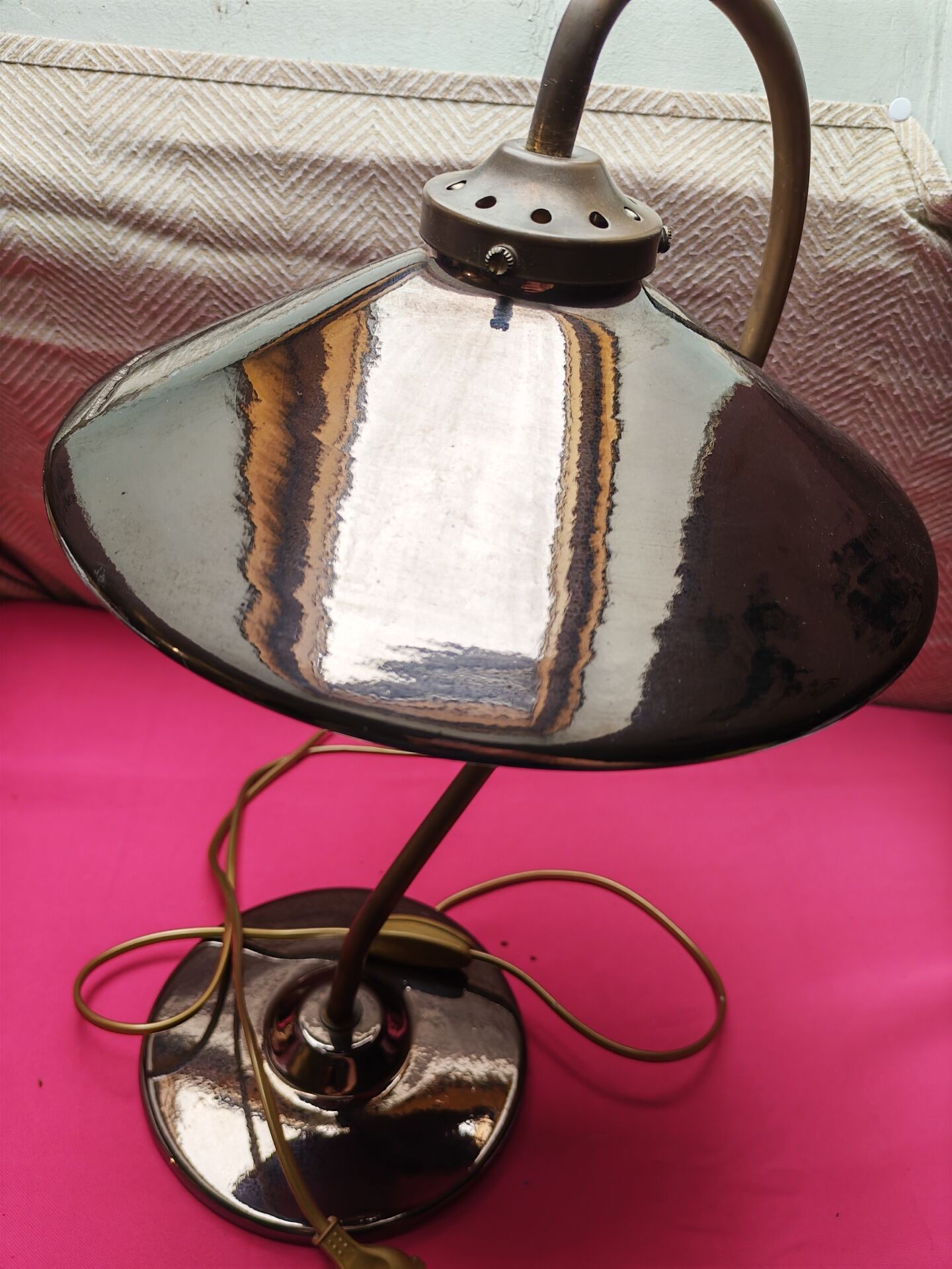 Superb vintage ceramic desk lamp by the ceramist.