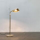Vintage Hollywood Regency floor lamp in German brass by Florian Schulz.