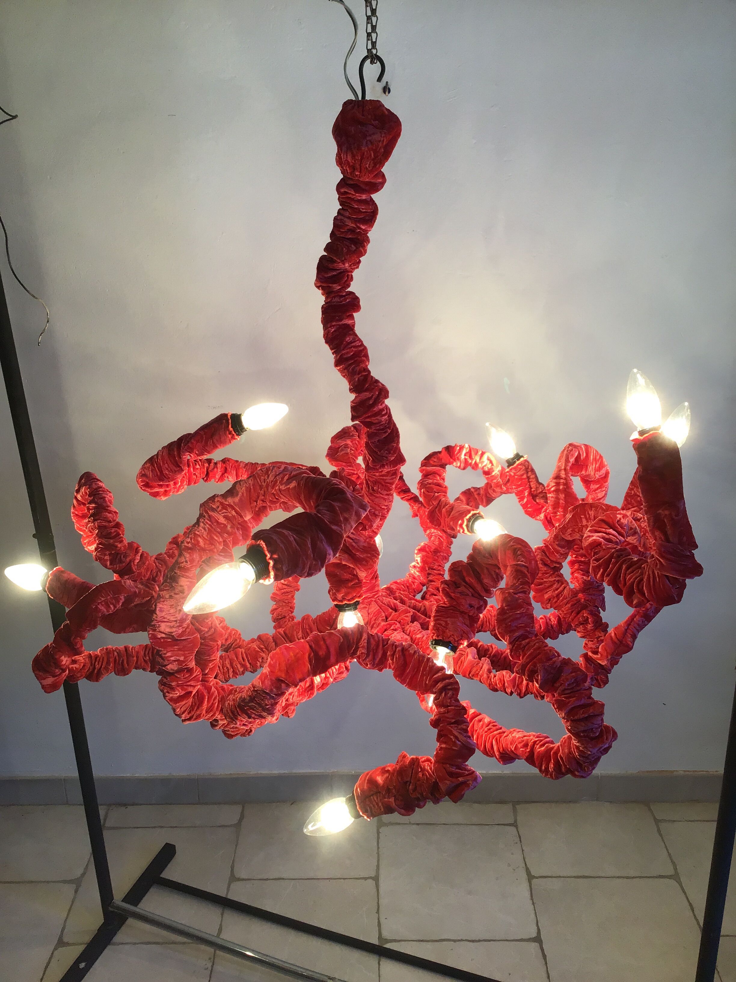 Lustre 12 bras de lumières 1980