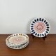 Set of 6 modern H&H dessert plates, Boho model, Italy