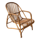Vintage rattan armchair – 1960s/70s