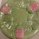 Set of 5 plates in slurry decorated strawberry of f. mendes