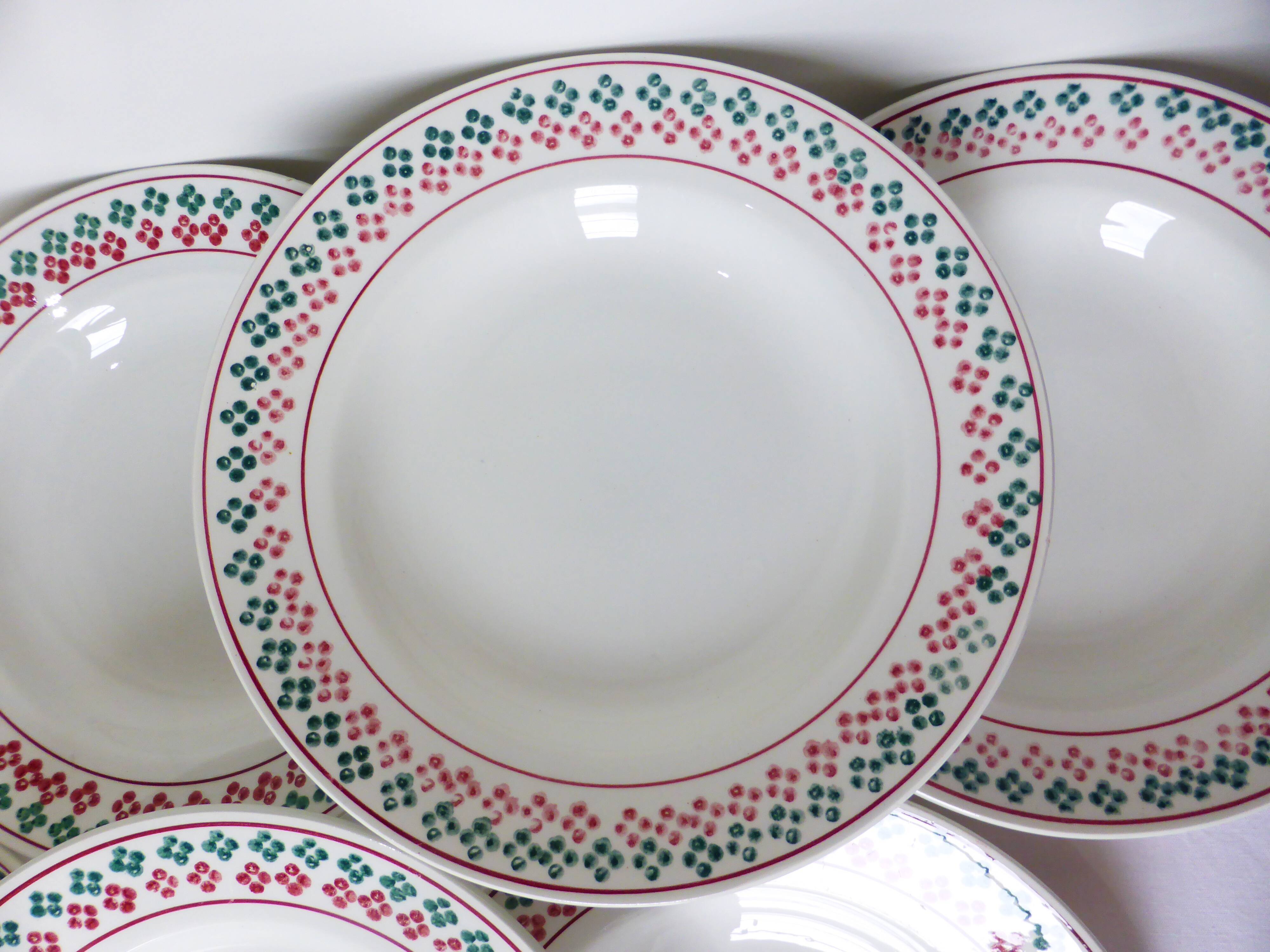 6 vintage soup plates from Céranord St Amand 220505