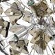 Cut glass Sputnik chandelier Fontana Arte Mid-20th century