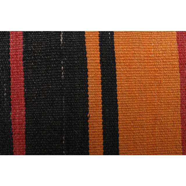 1970s Vintage Turkish Oushak Handmade Wool Cotton Orange Runner Rug 57x445