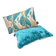 Lot de 2 coussins velours/imprimés 50x30cm