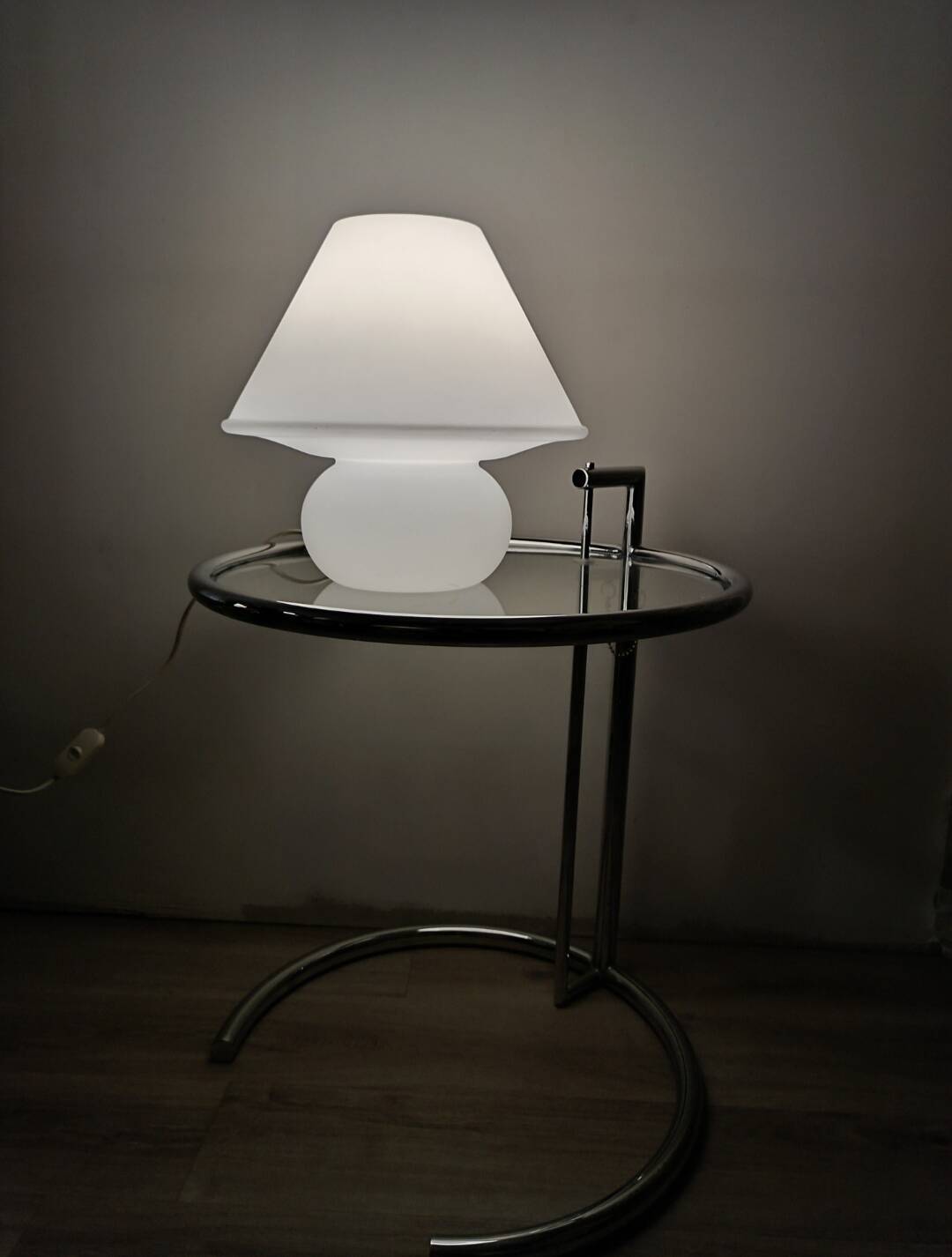 Lampe champignon 6249 par Glashutte Limburg 1970