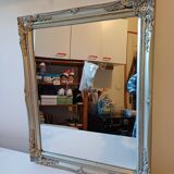Miroir Bois et Stuk Argenté