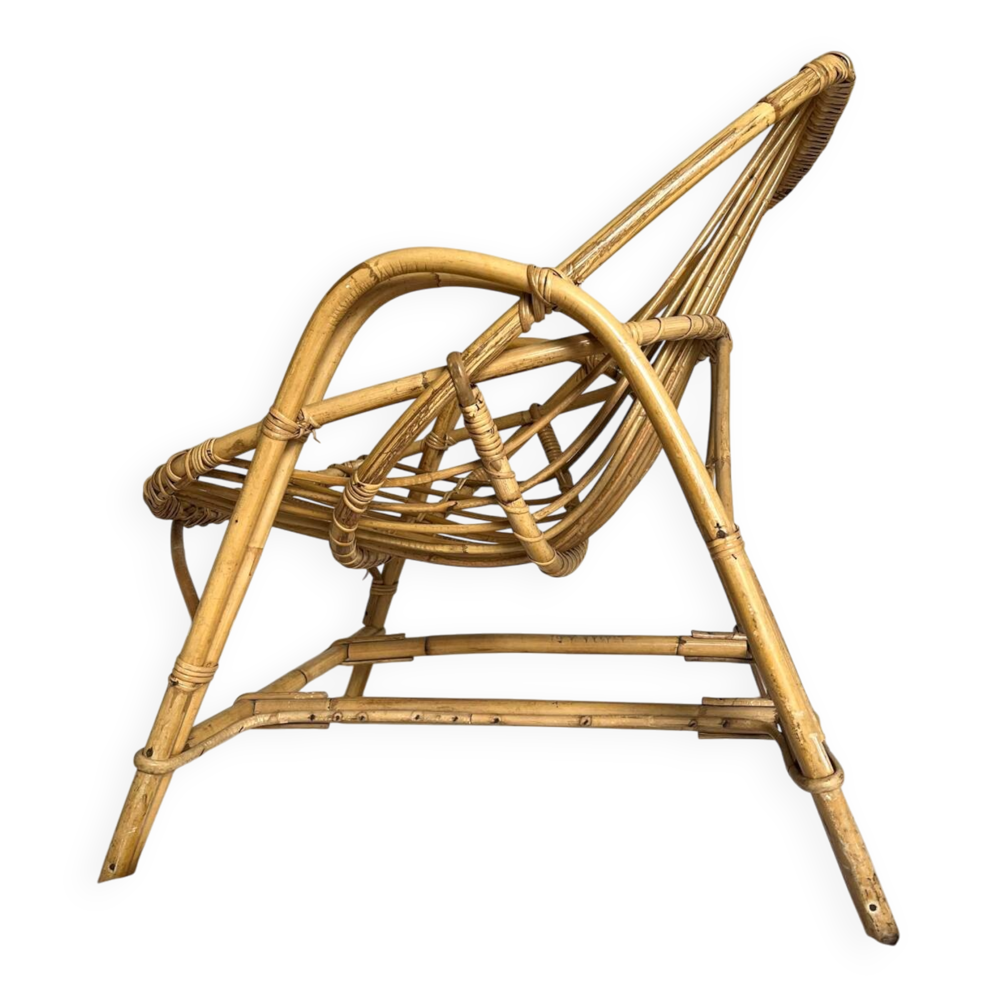 Vintage rattan armchair