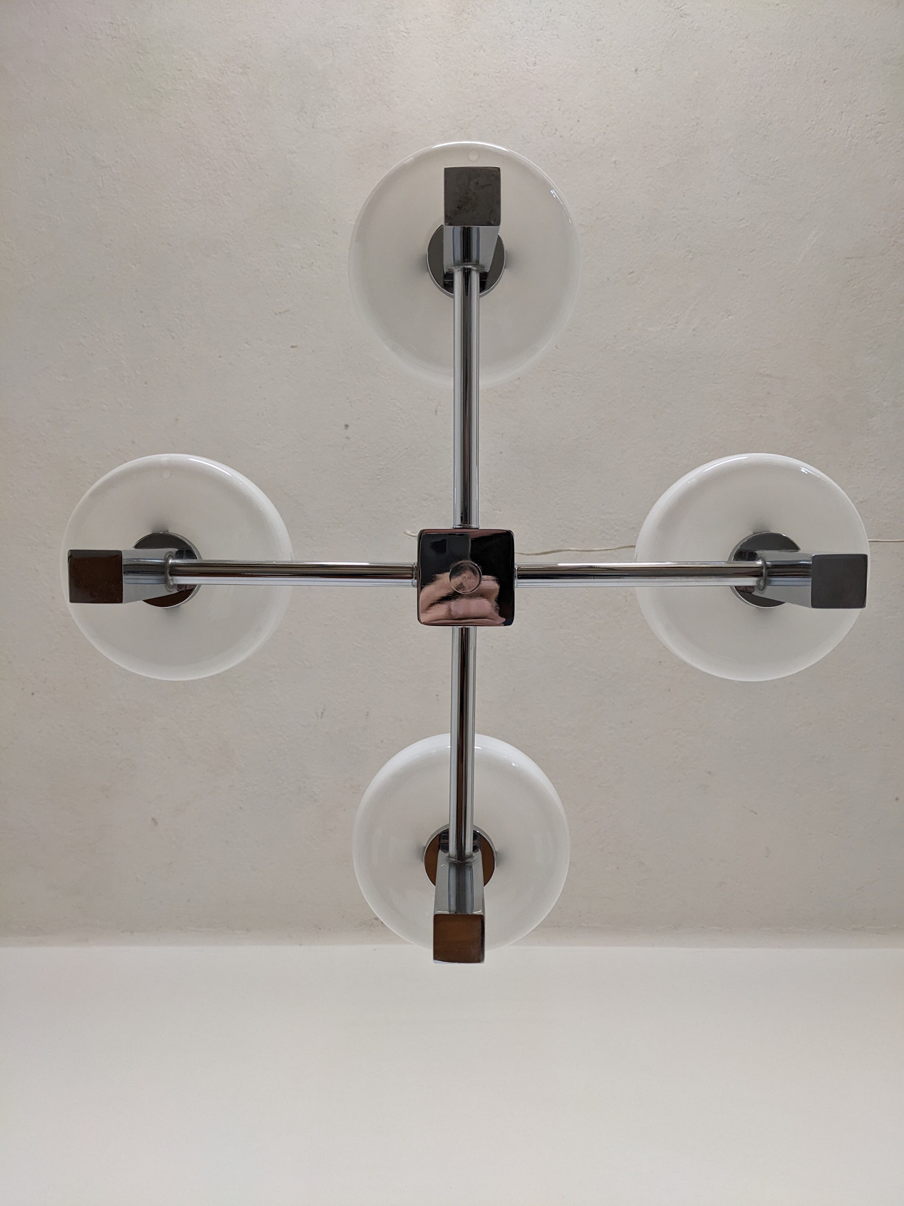 4-light space age chandelier from the 60s/70s