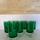 8 verres à pied Luminarc France années 70 verts bicolores