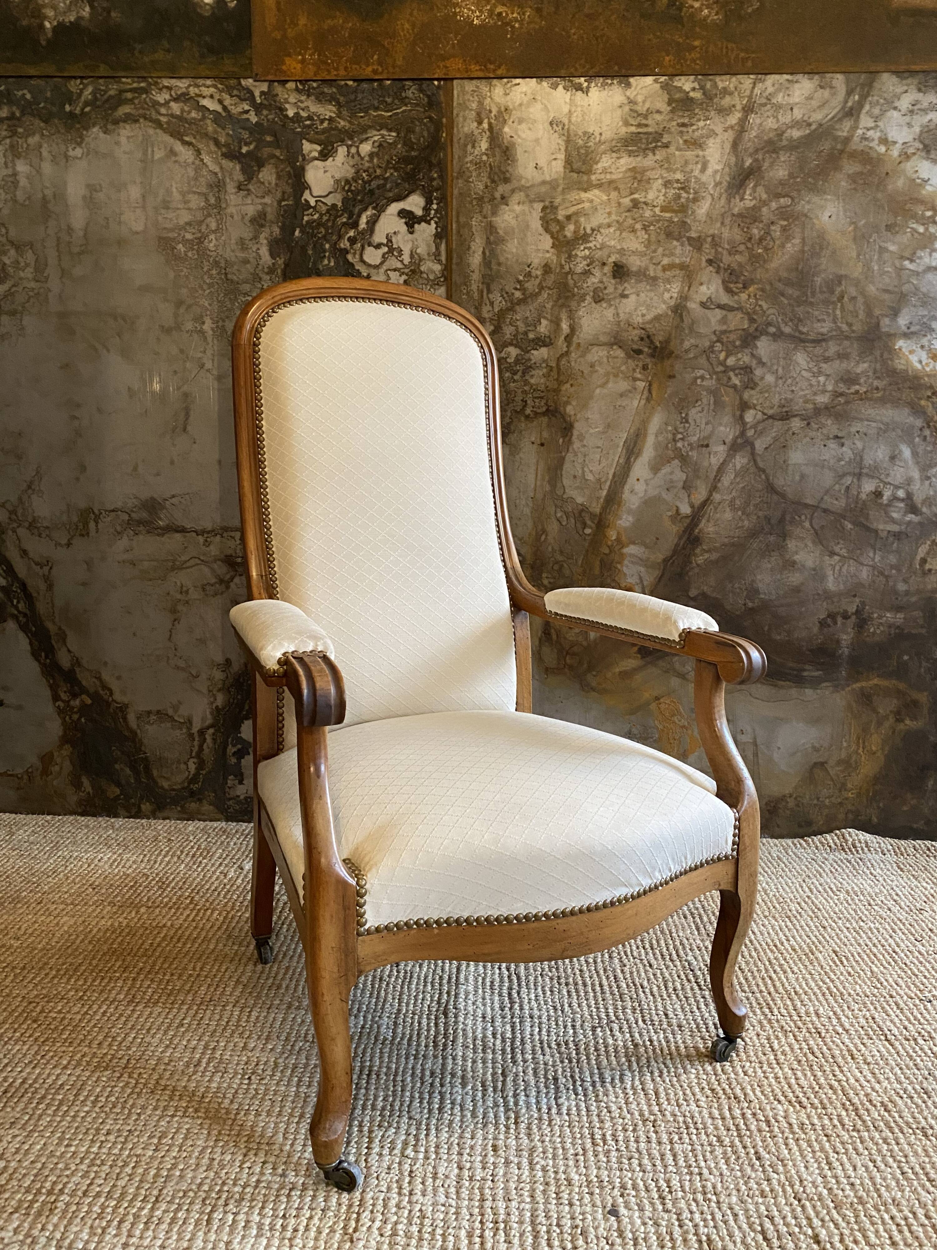 Cream voltaire armchair
