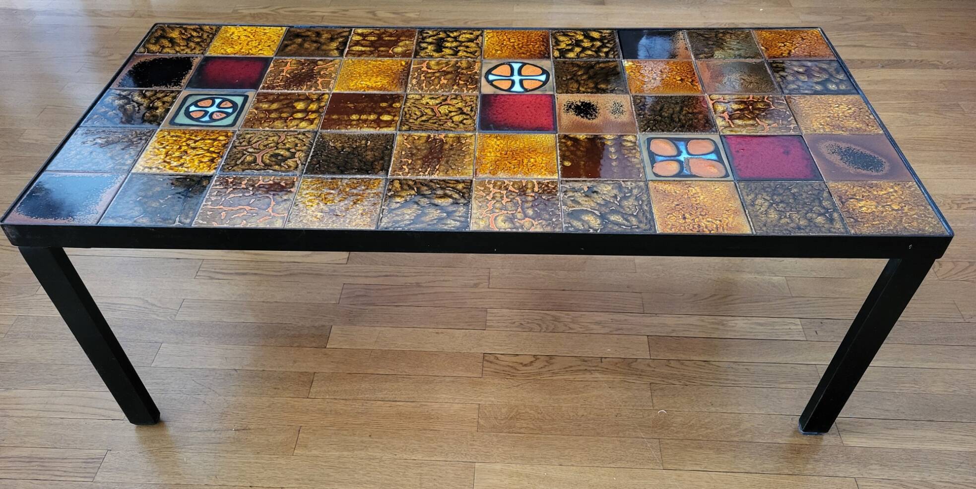 Roche Bobois French ceramic coffee table 1970s Vintage
