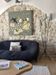Blue flower floor lamp