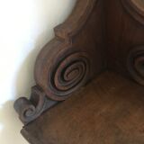 Old carved wooden shelf 75cm