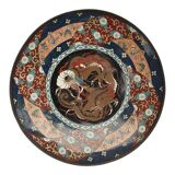 Cloisonné enamel dish decorated with a dragon in the center