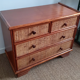Commode Maugrion for Roche Bobois, wood and rattan, 80s