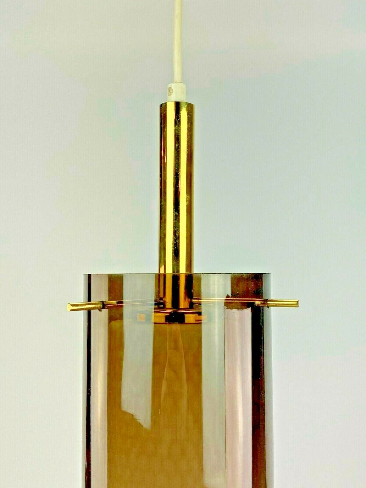 Ceiling light brass glass space age design 60s