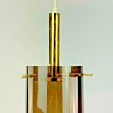 60s 70s lamp light ceiling lamp brass glass space age design 60s