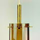 Plafonnier laiton verre espace âge design 60s