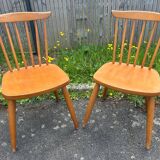 Set of 2 Scandinavian stamped chairs