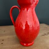 Large pitcher, red glazed ceramic decanter