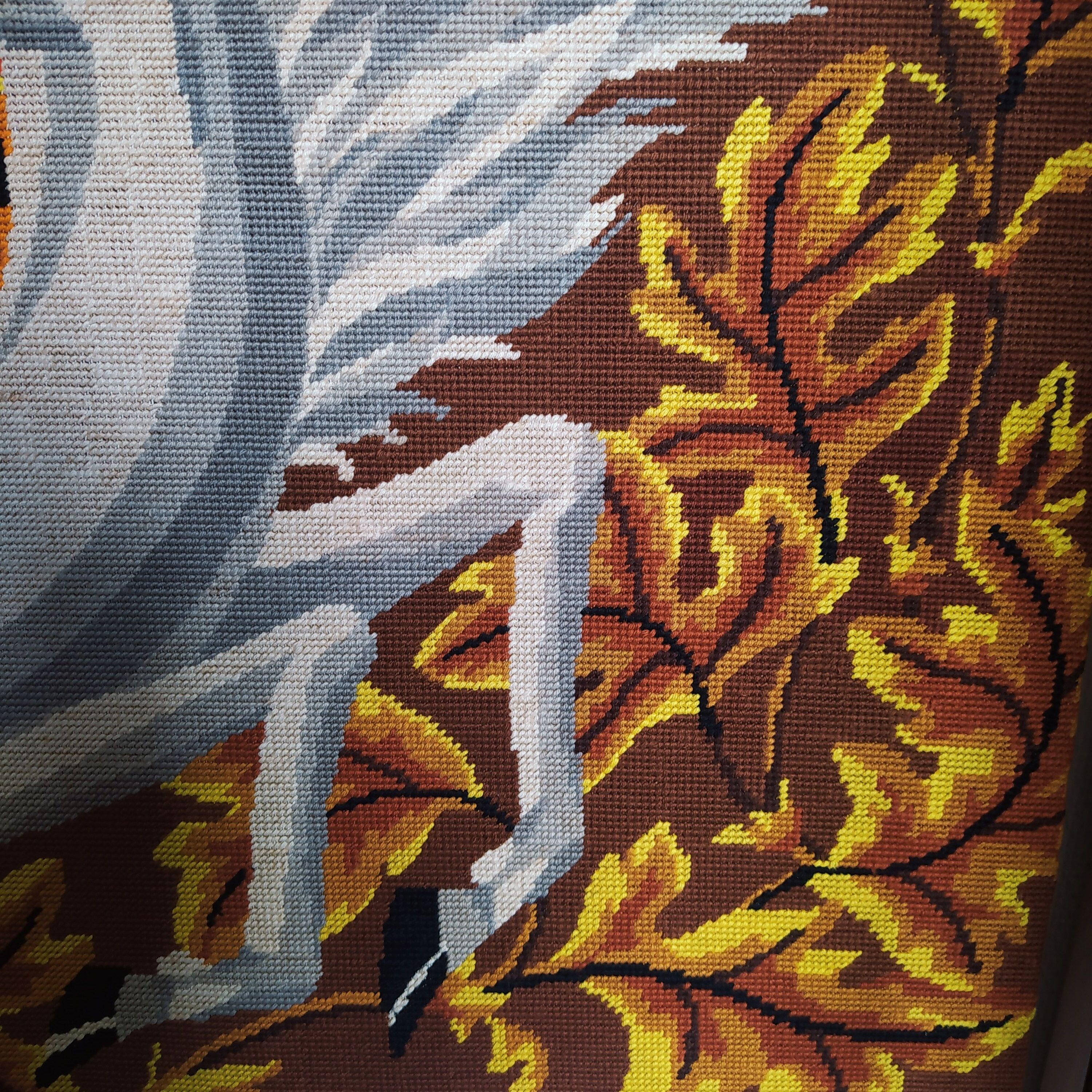 tapestry 1960 Lurcat White horse and sun Orange