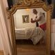Antique gilded mirror from the late 19th century.