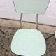 4 green formica chairs
