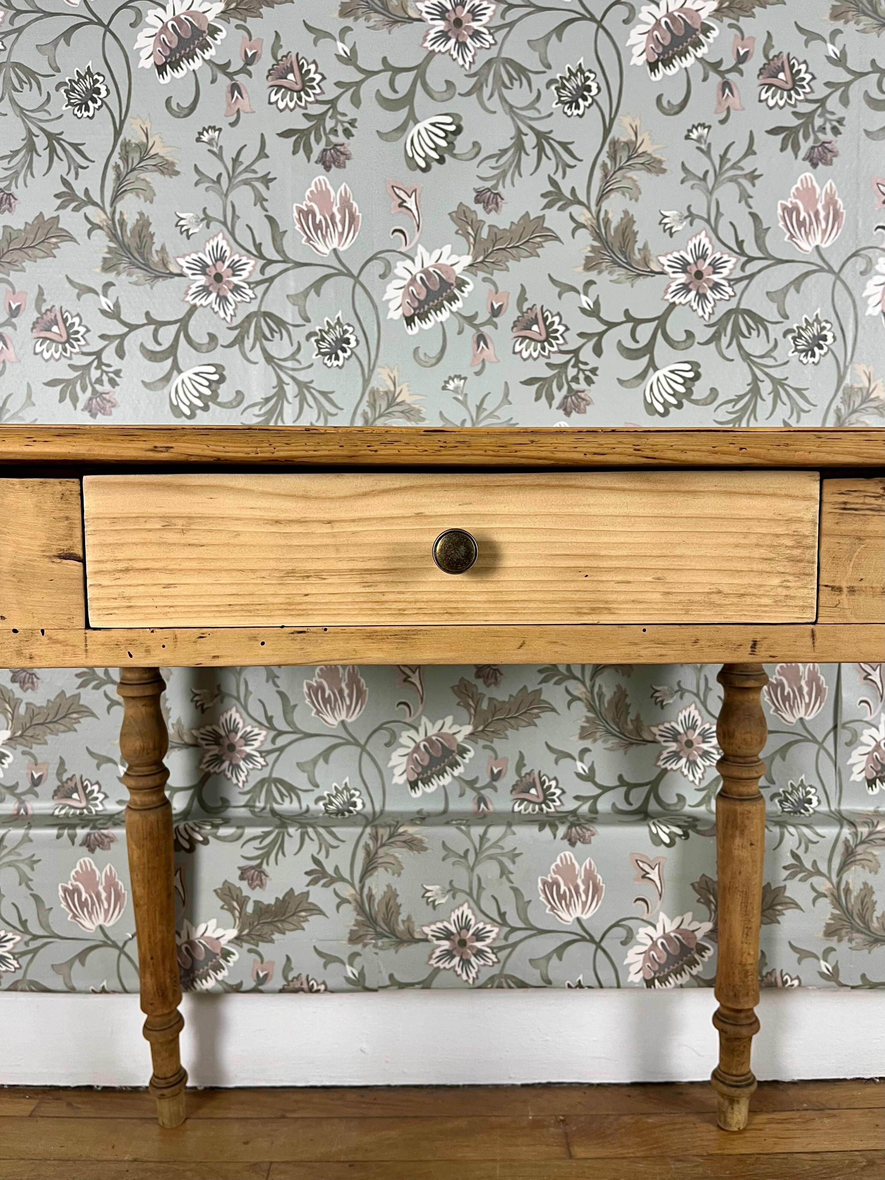 Desk or side table with turned legs