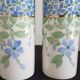Pair of vases earthenware Keller Guérin Lunéville Periwinkle model