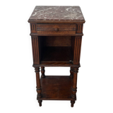 Bedside table/occasional table early 20th century wood and marble